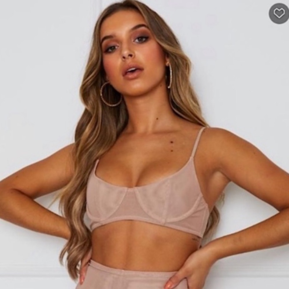 White Fox Boutique Executive Crop in Nude